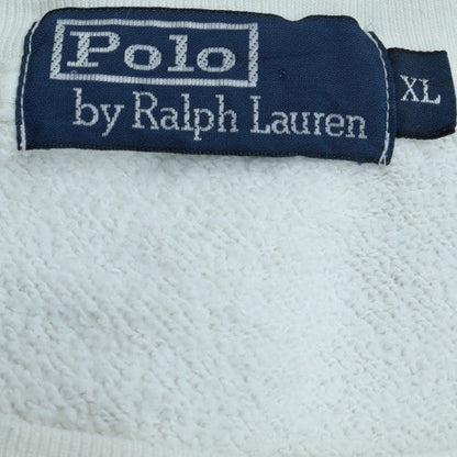 Ralph Lauren Men's White XL Crew Neck Pullover Sweatshirt