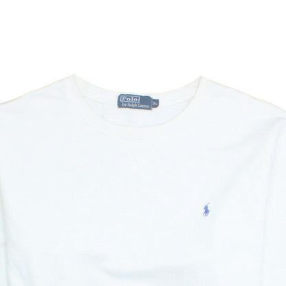 Ralph Lauren Men's White XL Crew Neck Pullover Sweatshirt