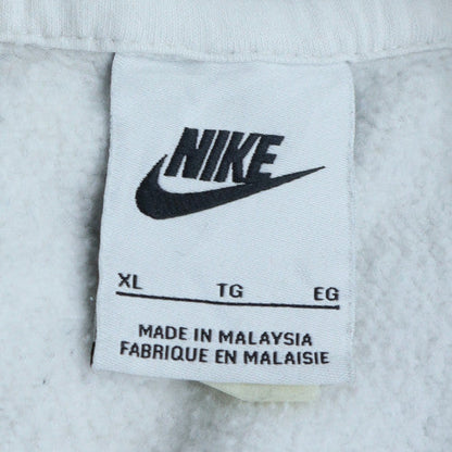 Nike Men's White Pullover Hoodie XL Fleece Sportswear