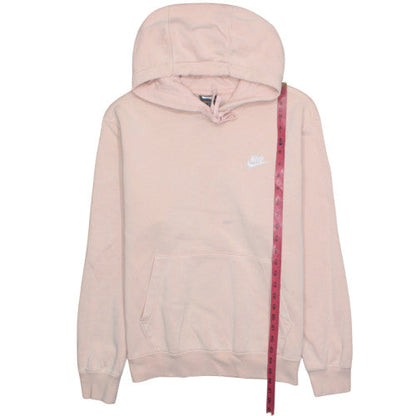 Nike Women’s Pink Pullover Hoodie M Cotton Blend Logo Sweatshirt