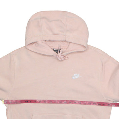 Nike Women’s Pink Pullover Hoodie M Cotton Blend Logo Sweatshirt