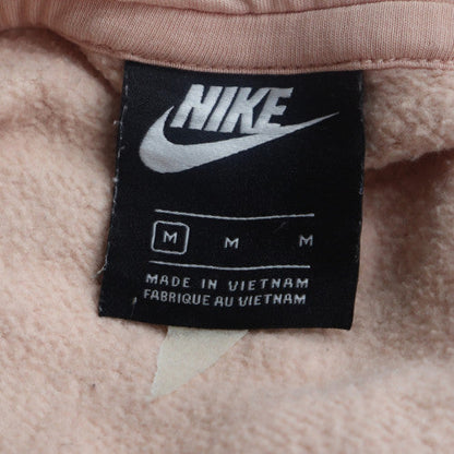 Nike Women’s Pink Pullover Hoodie M Cotton Blend Logo Sweatshirt