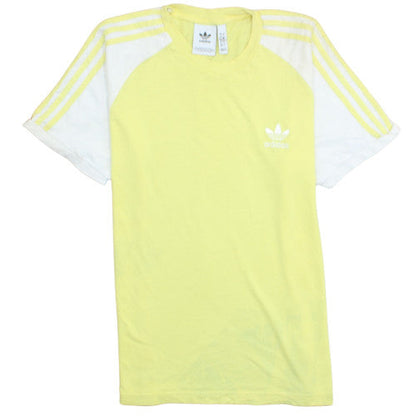 Adidas Men's Yellow & White Crew Neck Short Sleeve T-Shirt Size L