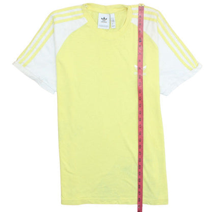 Adidas Men's Yellow & White Crew Neck Short Sleeve T-Shirt Size L