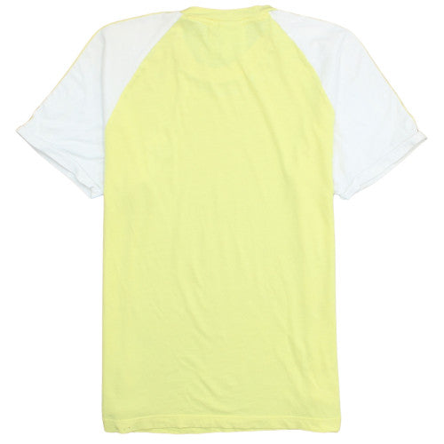 Adidas Men's Yellow & White Crew Neck Short Sleeve T-Shirt Size L