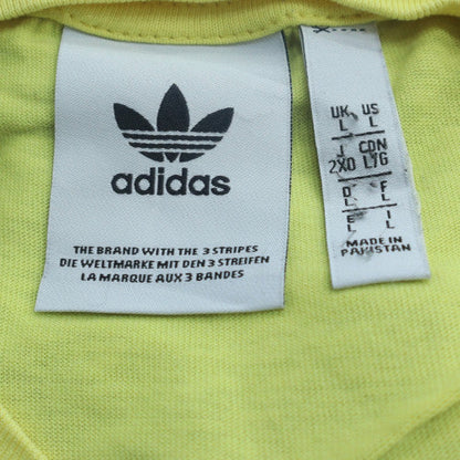 Adidas Men's Yellow & White Crew Neck Short Sleeve T-Shirt Size L