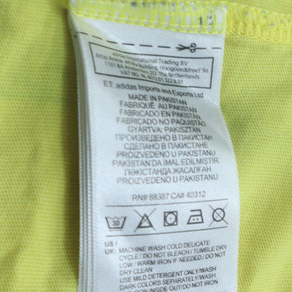 Adidas Men's Yellow & White Crew Neck Short Sleeve T-Shirt Size L