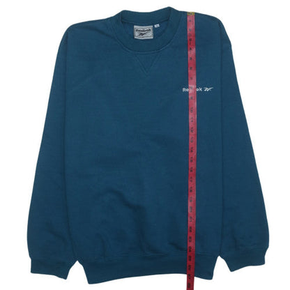Reebok Men's Blue Pullover Sweatshirt M Crew Neck Fleece