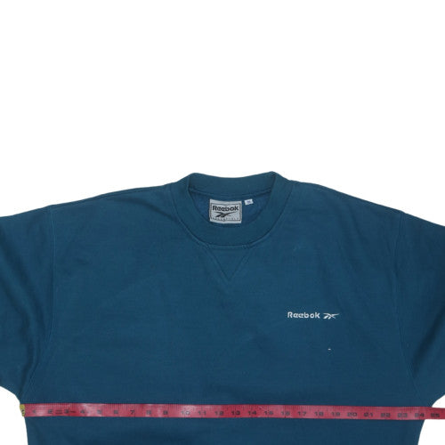 Reebok Men's Blue Pullover Sweatshirt M Crew Neck Fleece