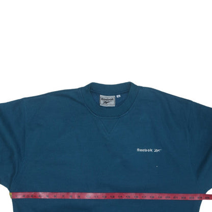 Reebok Men's Blue Pullover Sweatshirt M Crew Neck Fleece