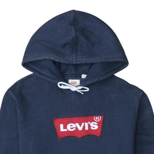Levi's Men's Blue Pullover Hoodie M Regular Fit Logo Sweatshirt