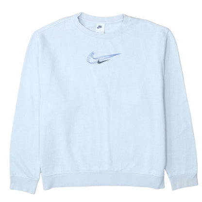 Nike Womens Blue XL Pullover Sweatshirt Crew Neck Logo Print