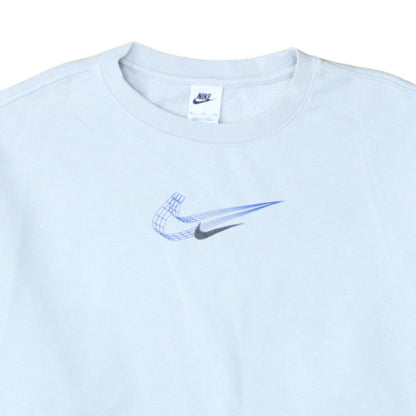 Nike Womens Blue XL Pullover Sweatshirt Crew Neck Logo Print