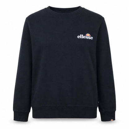 Ellesse Womens Black Crew Neck Pullover Sweatshirt UK 16 Cotton Blend