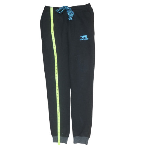 Airness Men’s Black Jogger Trousers M Fleece Regular Fit Drawstring
