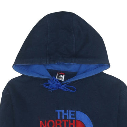 The North Face Mens Blue L Pullover Hoodie Cotton Fleece