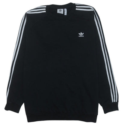 Adidas Men's Black 2XL Crew Neck Pullover Sweatshirt with Logo