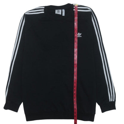 Adidas Men's Black 2XL Crew Neck Pullover Sweatshirt with Logo