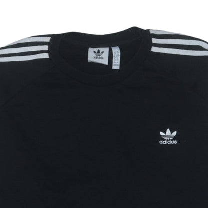 Adidas Men's Black 2XL Crew Neck Pullover Sweatshirt with Logo