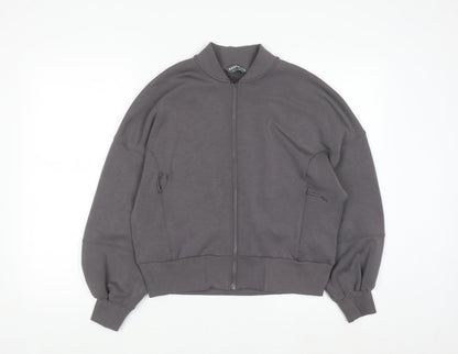 Marks and Spencer Goodmove Women Grey Size 8 Full Zip Sweatshirt