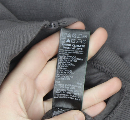 Marks and Spencer Goodmove Women Grey Size 8 Full Zip Sweatshirt