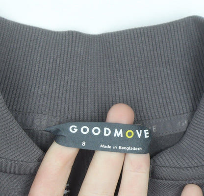 Marks and Spencer Goodmove Women Grey Size 8 Full Zip Sweatshirt