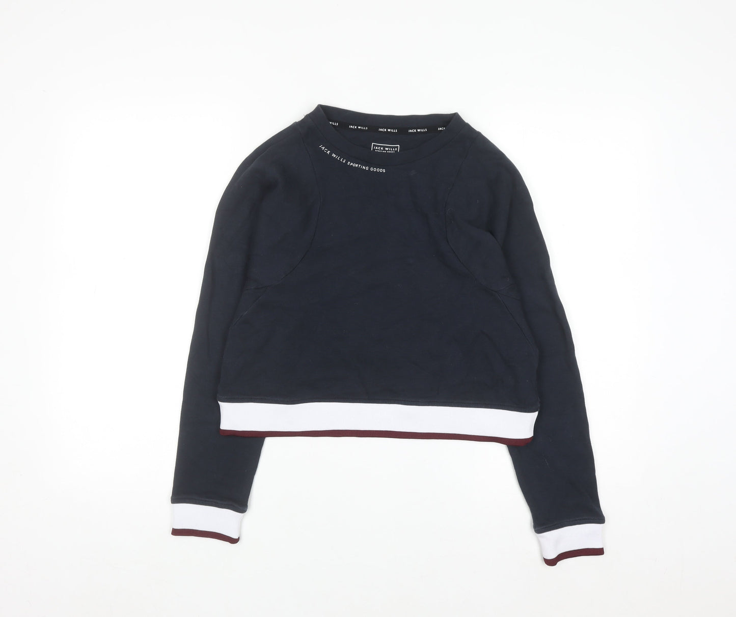 Jack Wills Womens Navy Crew Neck Sweatshirt Size 8