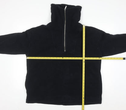 Sweaty Betty Womens Black XXL 1/2 Zip Pullover Sweatshirt