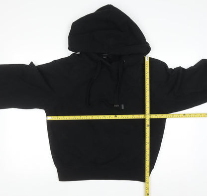 AllSaints Women's Black Small Organic Cotton Full Zip Hoodie