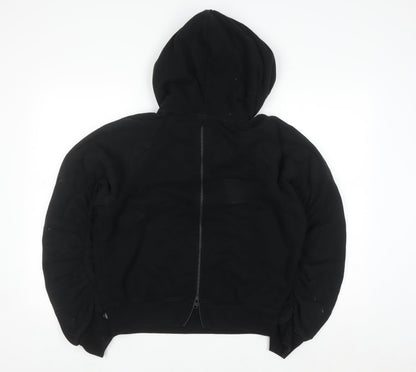 AllSaints Women's Black Small Organic Cotton Full Zip Hoodie