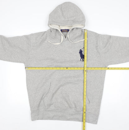 Ralph Lauren Men’s Grey XL Pullover Hoodie with Logo Embroidery