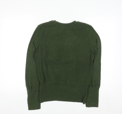 OGL Womens Green Crew Neck Pullover Sweatshirt Size 12