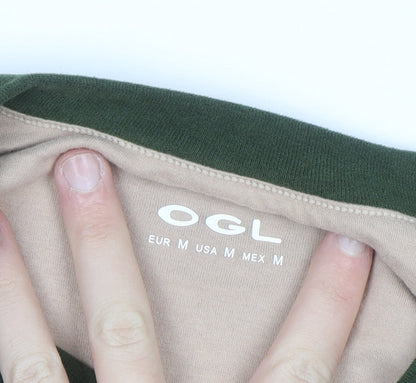 OGL Womens Green Crew Neck Pullover Sweatshirt Size 12