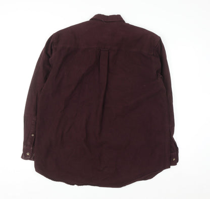 Guide Series Men’s Brown Corduroy Long Sleeve Casual Shirt L