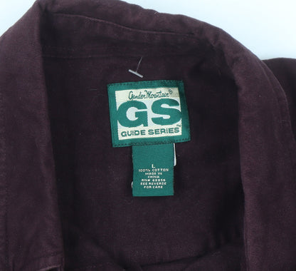 Guide Series Men’s Brown Corduroy Long Sleeve Casual Shirt L