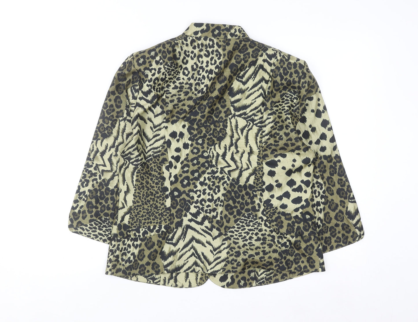 Sag Harbor Women's Petite Animal Print Satin Blouse Size 10