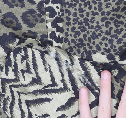 Sag Harbor Women's Petite Animal Print Satin Blouse Size 10