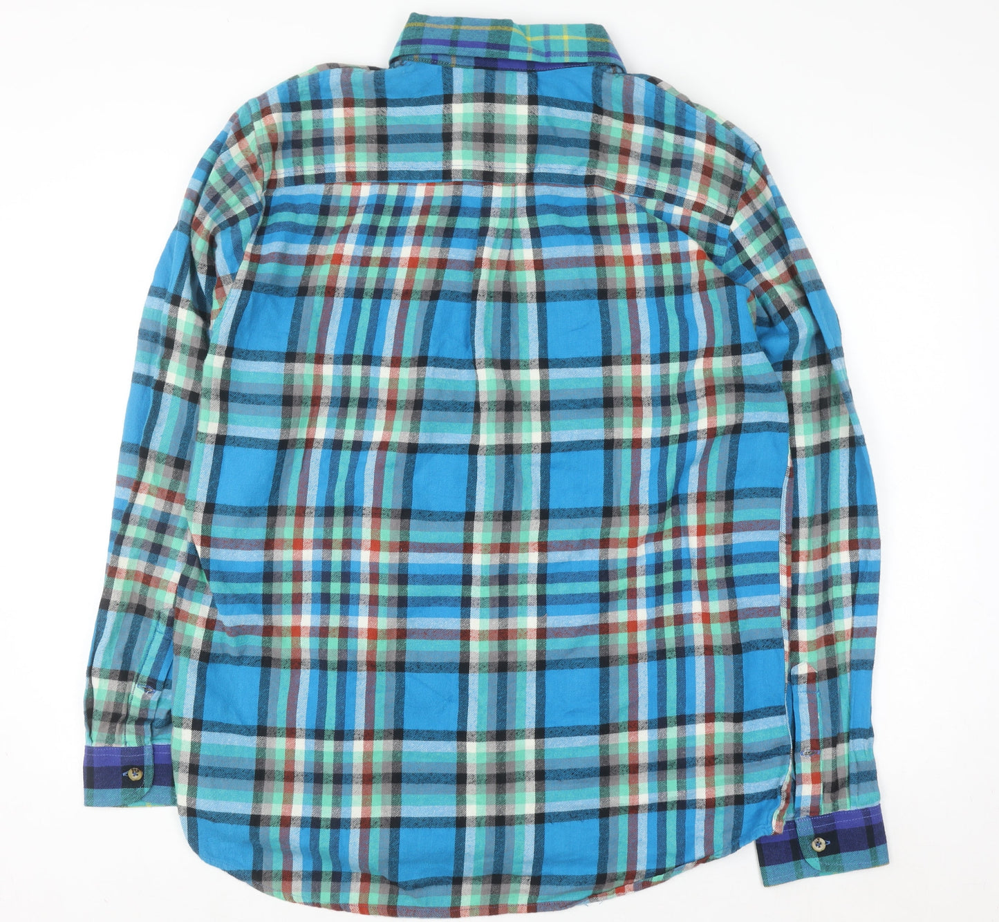 Burton Men's Blue Plaid Flannel Button-Up Shirt Size M