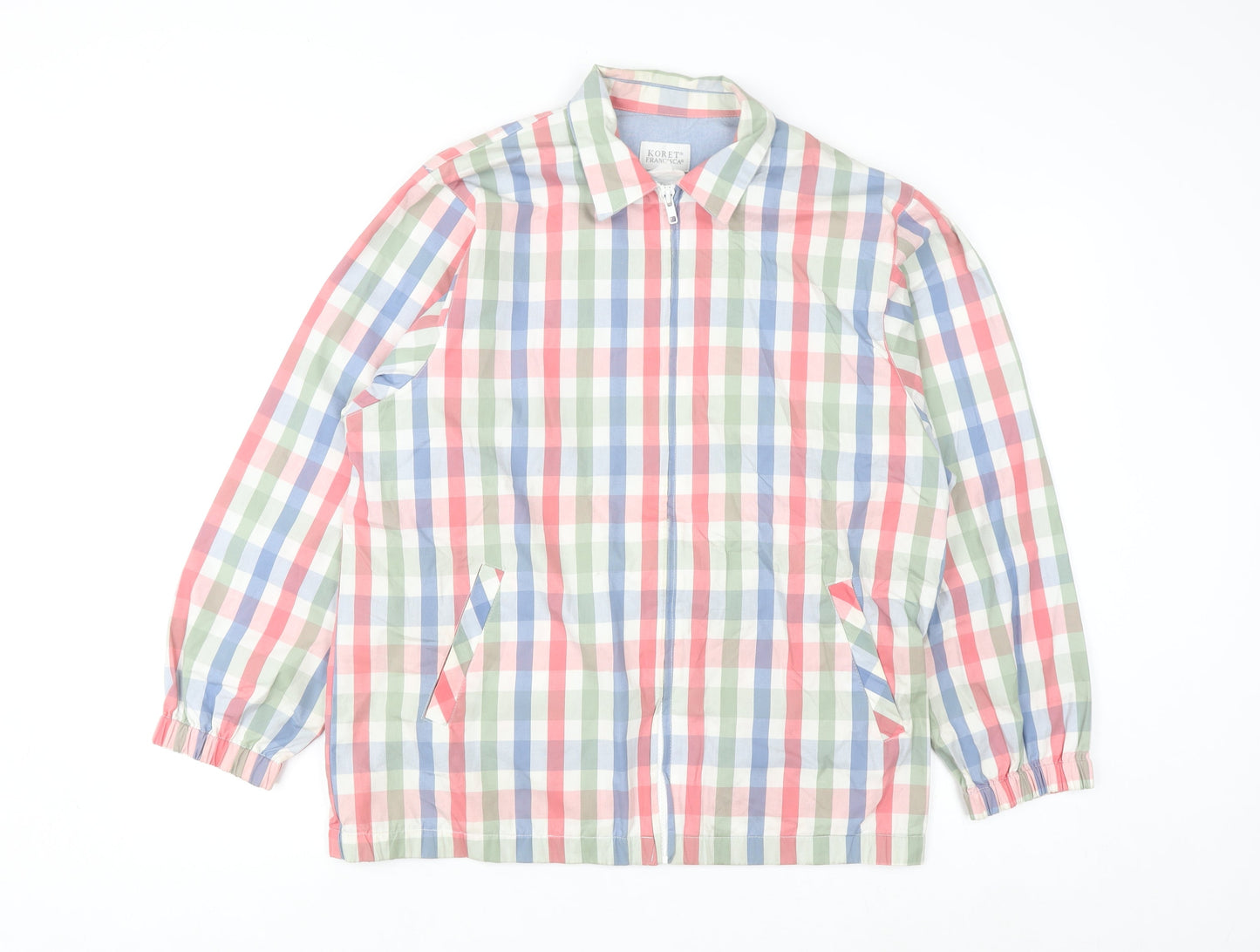 Koret Francisca Men's Multicoloured Check Cotton Full Zip Jacket Size S