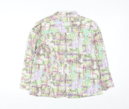 Christopher & Banks Women's Multicoloured Cotton Stretch Blazer M