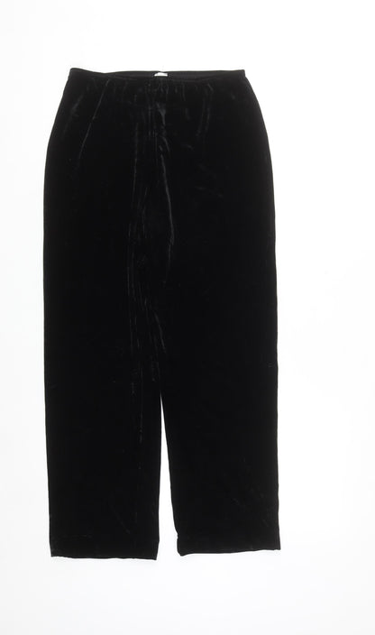 Ronni Nicole Women’s Black Velvet Stretch Trousers Size M