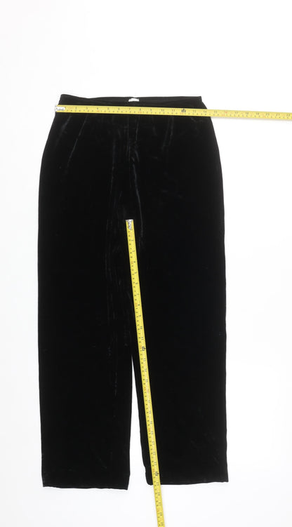 Ronni Nicole Women’s Black Velvet Stretch Trousers Size M