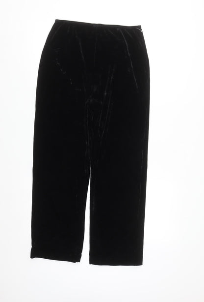 Ronni Nicole Women’s Black Velvet Stretch Trousers Size M