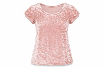 Victoria's Secret Womens Pink Velvet Short Sleeve T-Shirt Size S