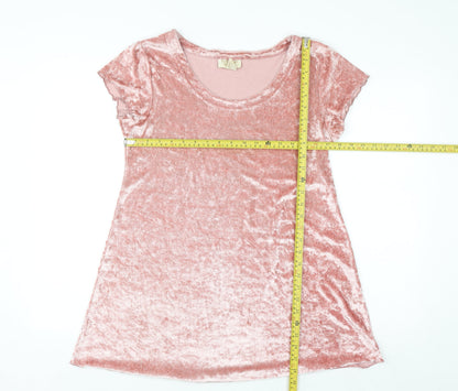 Victoria's Secret Womens Pink Velvet Short Sleeve T-Shirt Size S
