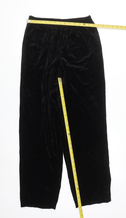 R&M Richards Women’s Black Velvet Elastic Waist Trousers Size 12