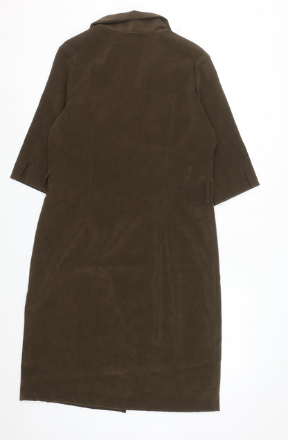 Kathy Ireland Women’s Brown Size 16 Button Shirt Dress