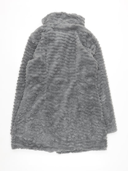 Patagonia Women's Grey Fleece Mid-Length Jacket in Size M