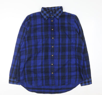 L.L.Bean Men's Blue Check Flannel Button-Up Shirt XL Regular
