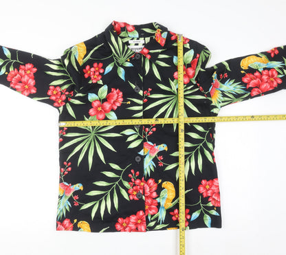 Easy Spirit Men's Multicoloured Hawaiian Floral Cotton Button-Up Shirt M